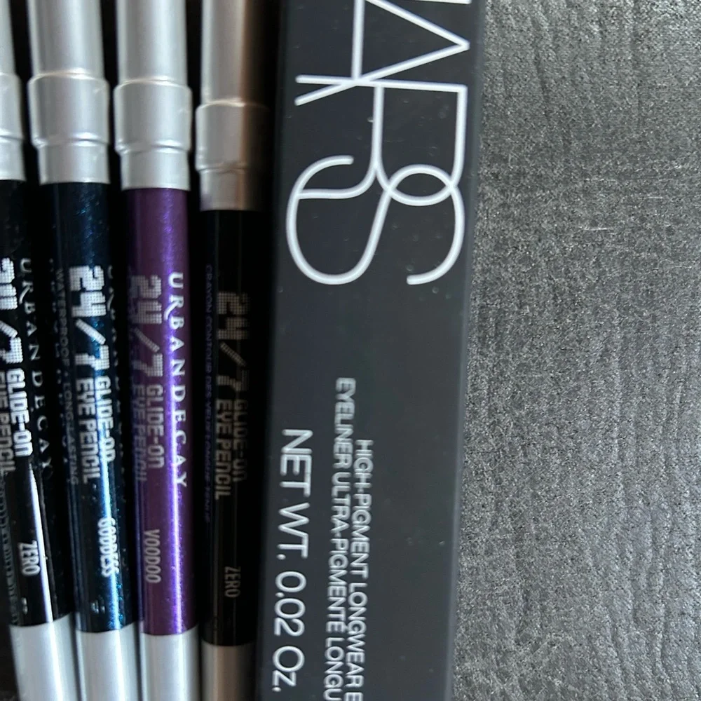 New lot of 6 NARS Urban Decay Eyeliner Travel Black Zero Goddess Voodoo 24/7